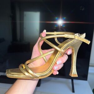SCHUTZ Gold High Heels Sandals